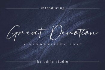 Great Devotion Handwritting Font